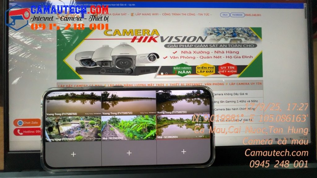 Camera Hikvison chuyên màu đêm cho ao tôm Cà mau